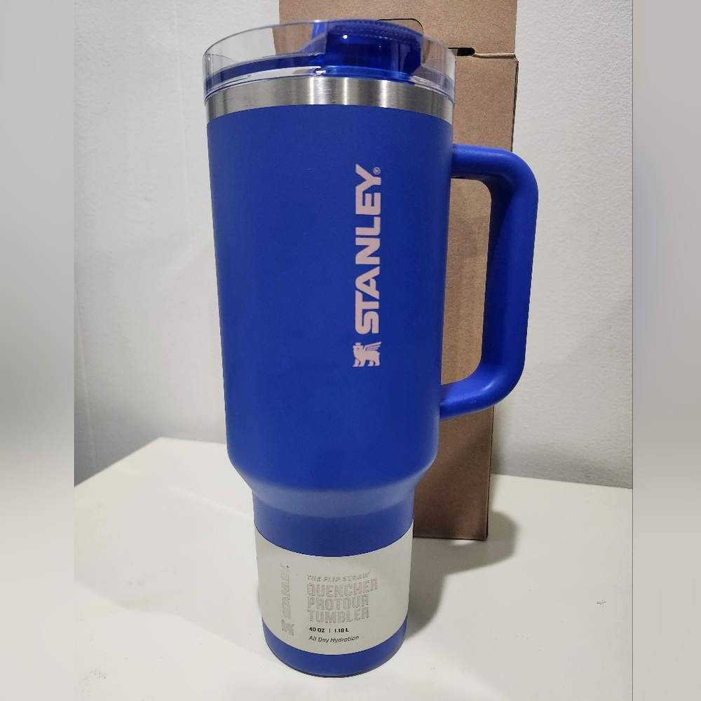 NEW STANLEY Royal Blue ProTour Flip Straw Tumbler 40 oz Quencher